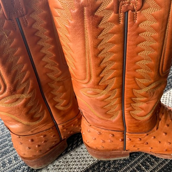 Vanessa Mooney VINTAGE TEAM WEST Ostrich boots - Picture 2 of 7